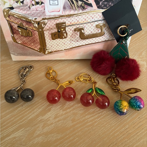Source Unknown Accessories - Winners Choice of 1 Large Charm Cherry Keychain or Pom Pom Cherry